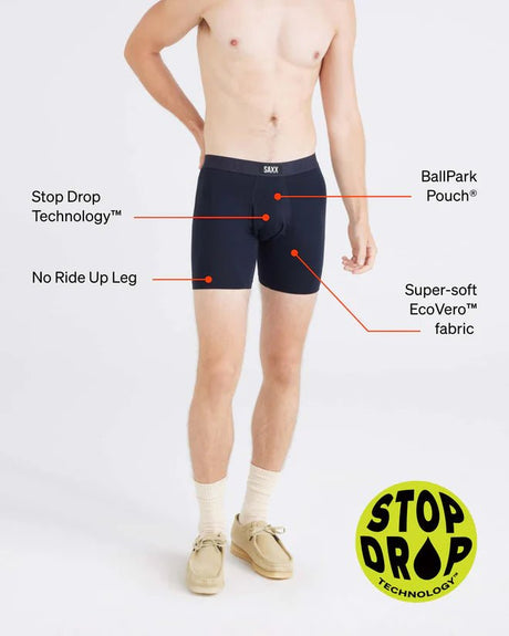 Saxx Men's Vibe Xtra Boxer Brief Fly - Sharks And Minnows Ink