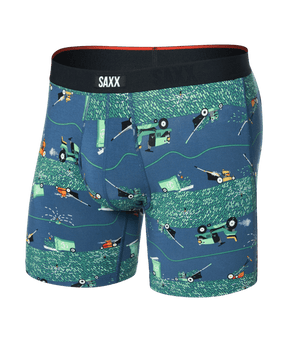 Saxx Men's Vibe Xtra Boxer Brief Fly - Buzzcut Dark Denim