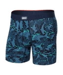Saxx Men's Vibe Xtra Boxer Brief Fly - Sharks And Minnows Ink