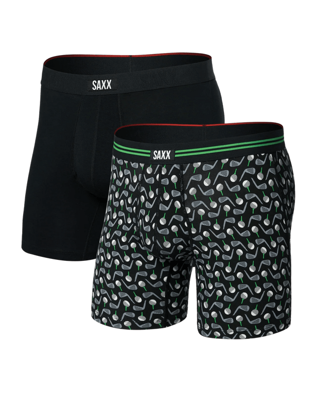 Saxx Men's Vibe Xtra Soft Comfort Boxer Brief Fly 2 - Pack - A&M Clothing & Shoes Westlock
