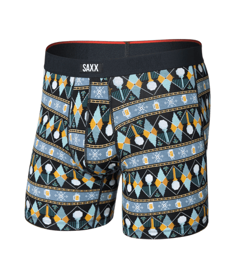 Saxx Men's Vibe Xtra Soft Comfort Boxer Brief Fly - Golf Sweater-Black