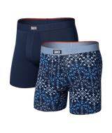 Saxx Men's Vibe Xtra Soft Comfort Boxer Brief Fly 2PK - Snowflake Chevron/Maritime