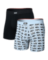 Saxx Men's Vibe Xtra Soft Comfort Boxer Brief Fly 2PK - A&M Clothing and Shoes