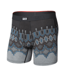 Saxx Men's Vibe Xtra Soft Comfort Boxer Brief Fly - Shetland Stripe-Grey