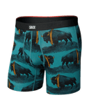 Saxx Men's Vibe Xtra Soft Comfort Boxer Brief Fly - Bison Bling-Seascape