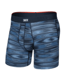 Saxx Men's Vibe Xtra Soft Comfort Boxer Brief Fly - Ikat Stripe-Dark Denim