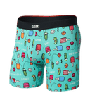 Saxx Men's Vibe Xtra Soft Comfort Boxer Brief Fly - Pixel Ball-Surf Blue