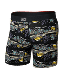 Saxx Men's Vibe Xtra Soft Comfort Boxer Brief Fly - Escape To Joshua-Black