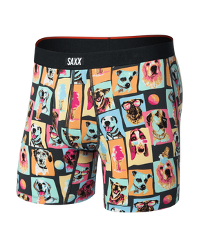 Saxx Men's Vibe Xtra Soft Comfort Boxer Brief Fly - Summer Dogs Of Saxx-Multi
