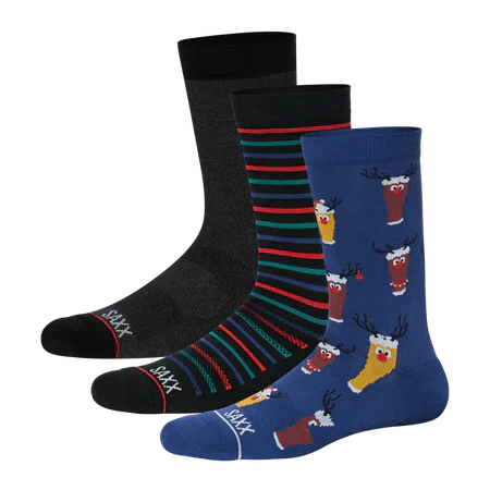 Saxx Men's Whole Package Crew 3pk Socks - A&M Clothing & Shoes