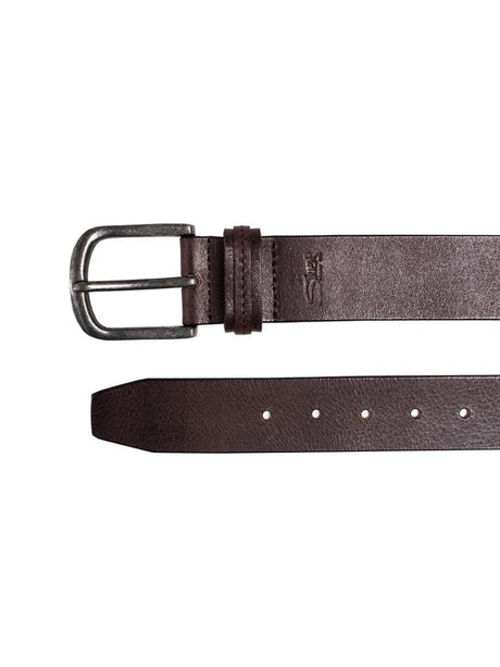 Silver Jeans Men's Genuine Milled Leather Belt - Brown