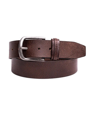 Silver Jeans Men's Genuine Milled Leather Belt - Brown