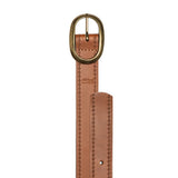 Silver Jeans Women's 30MM Edge Embossed Belt - Dark Tan