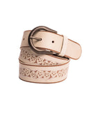 Silver Jeans Women's Genuine Leather Belt - White
