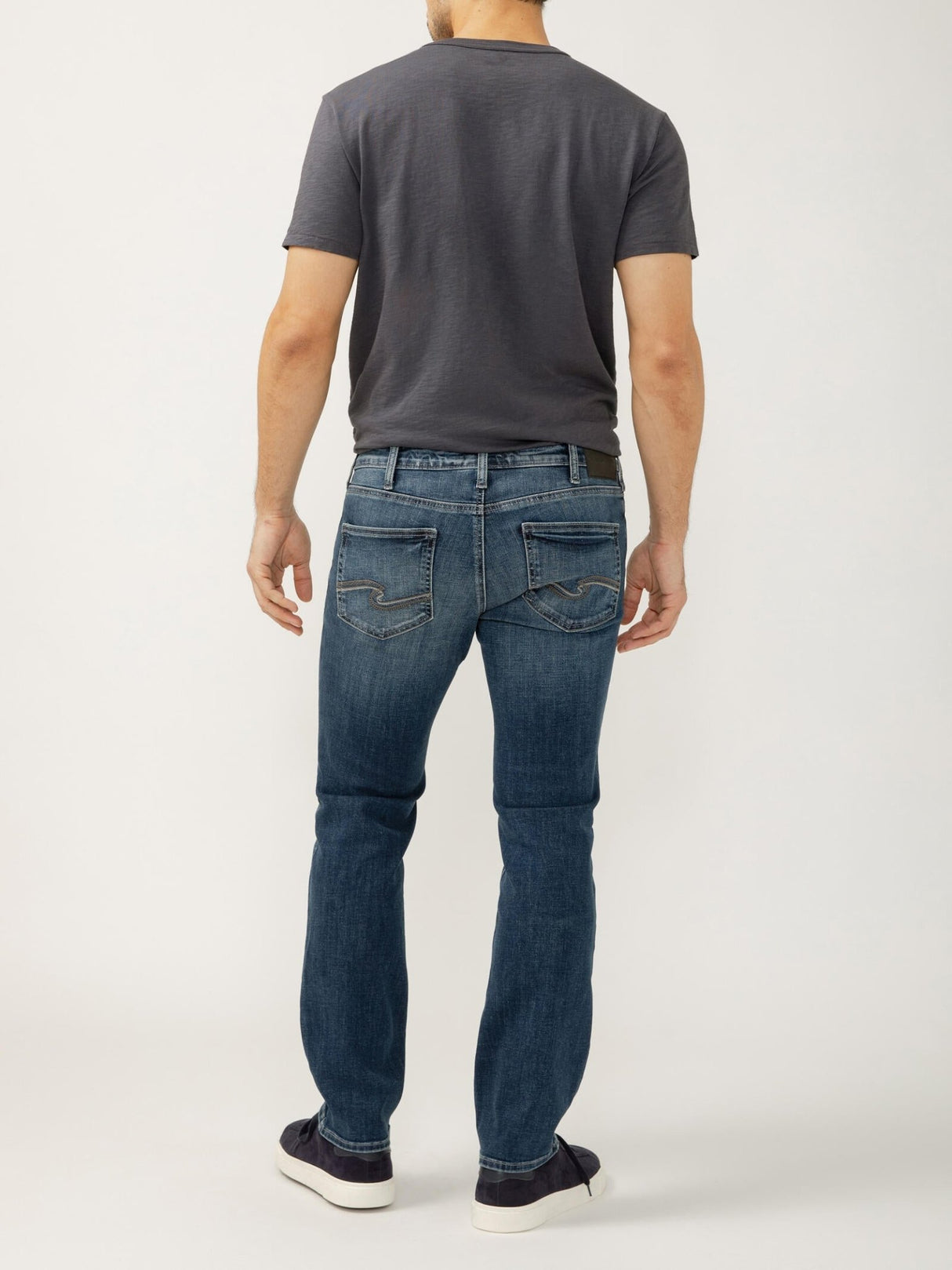 Silver Men's Allan Slim Fit Straight Leg Jeans - A&M Clothing & Shoes