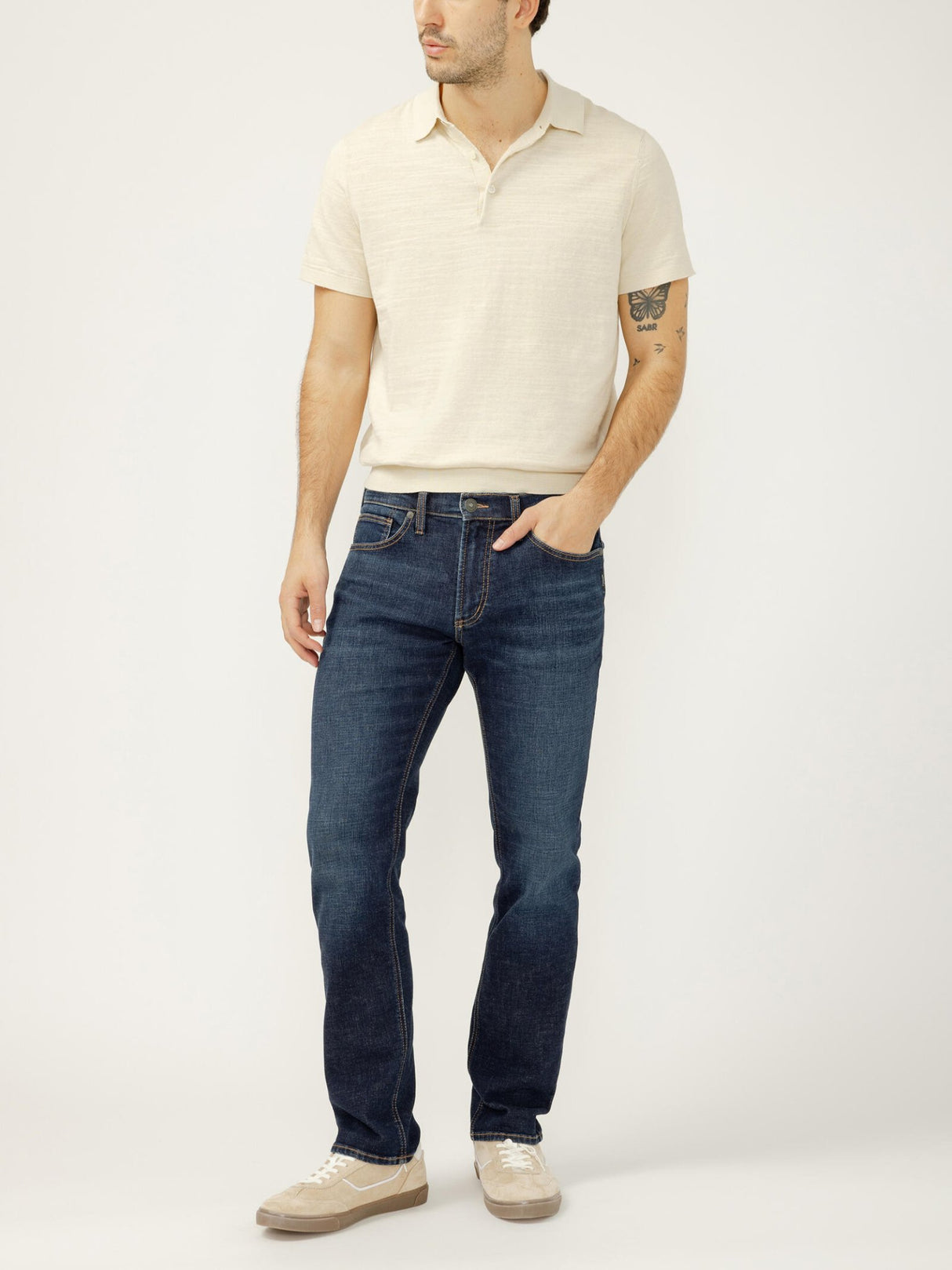 Silver Men's Allan Slim Leg Jeans - Regent