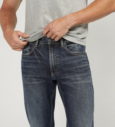 Silver Men's Eddie Athletic Tapered Jean - Indigo