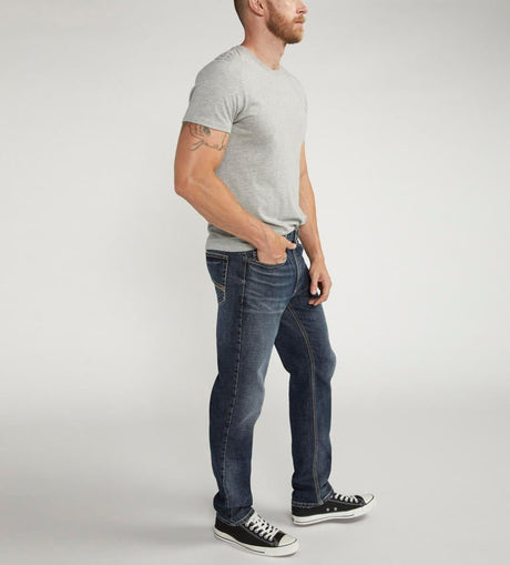 Silver Men's Eddie Athletic Tapered Jean - Indigo