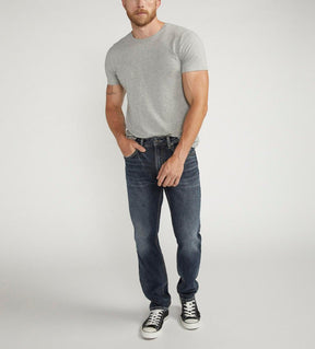 Silver Men's Eddie Athletic Tapered Jean - Indigo