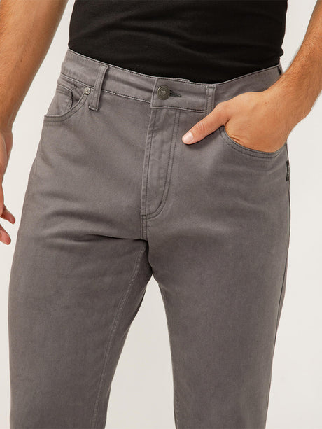 Silver Men's Machray Athletic Fit Straight Leg Coloured Jeans - Slate Grey