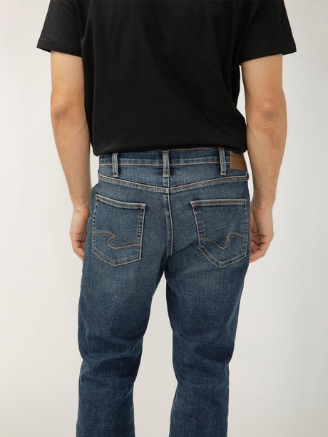 Silver Men's Machray Athletic Fit Straight Leg Jeans - Shadow