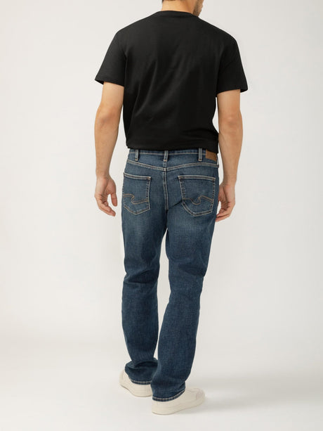 Silver Men's Machray Athletic Fit Straight Leg Jeans - Shadow
