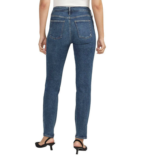 Silver Women's Infinite Fit Mid Rise Straight Jeans - Indigo
