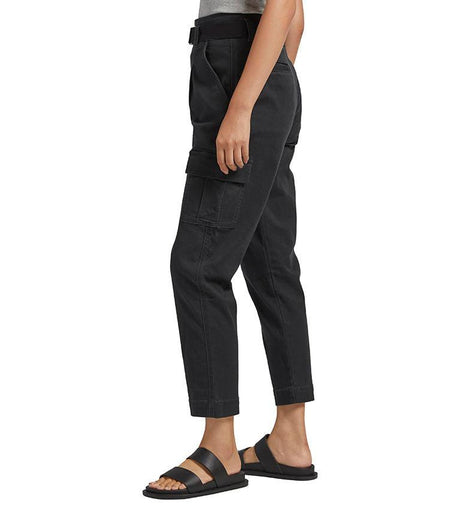 Silver Women's Relaxed Cargo Pant - Black