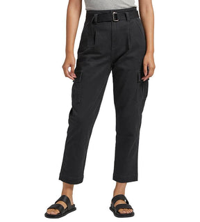 Silver Women's Relaxed Cargo Pant - Black