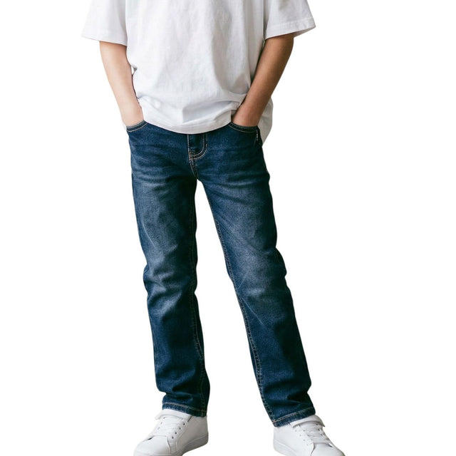 Silver Youth Boys Nathan Knit Jeans - Dark Wash