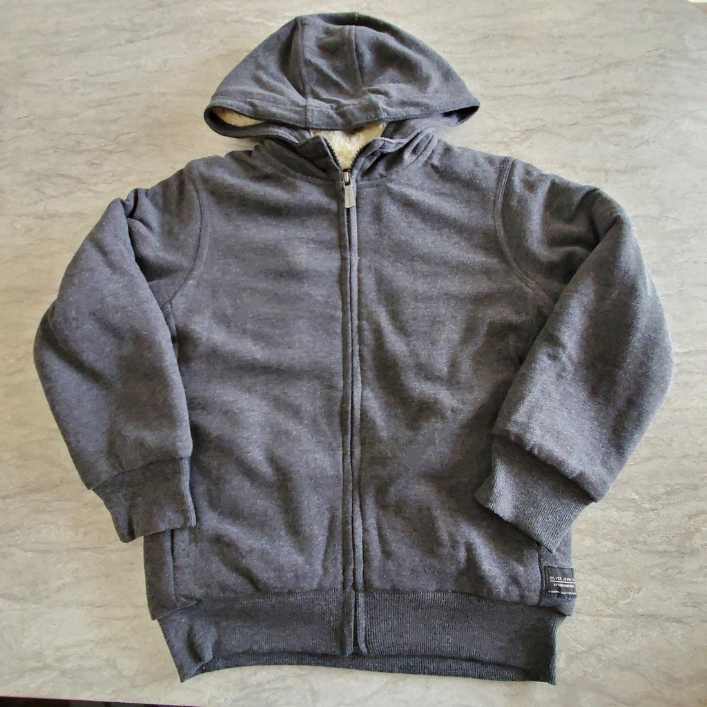 Silver Youth Boys Zip Up Plush Hoodie - Silver Jeans - A&M Clothing & Shoes - Westlock AB