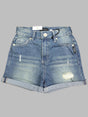 Silver Youth Girls Lacy Denim Shorts - A&M Clothing & Shoes - Westlock