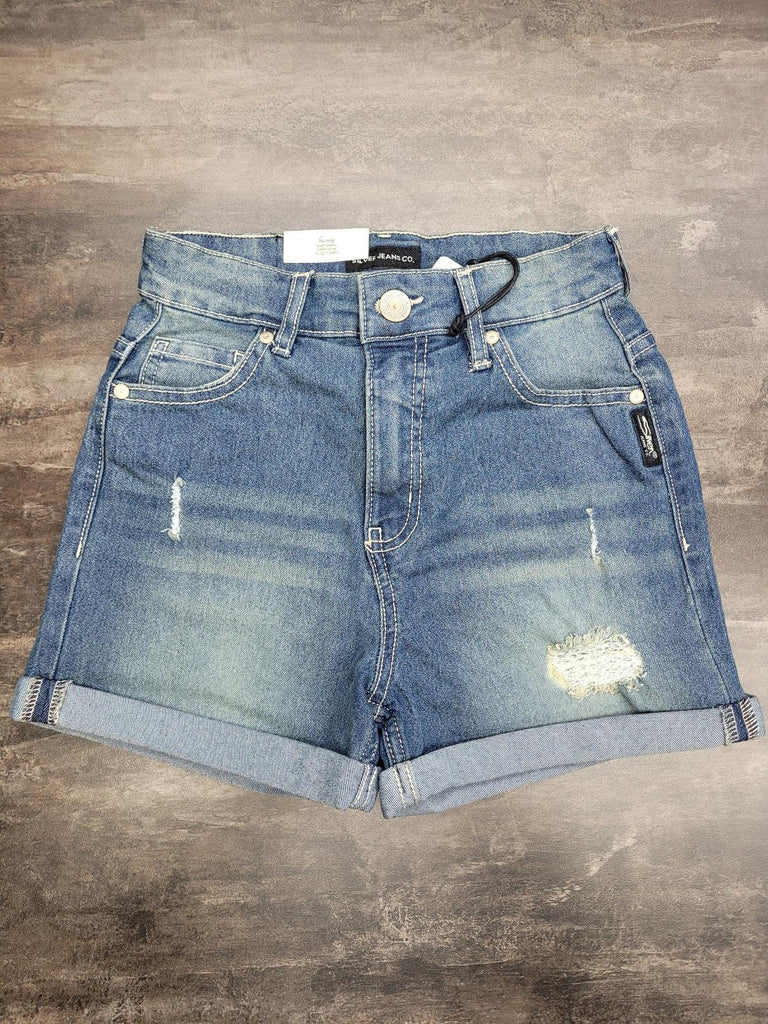 Silver Youth Girls Lacy Denim Shorts - Silver Jeans - A&M Clothing & Shoes - Westlock AB