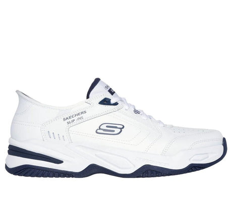 Skechers Men's Slip-ins Durham Wide Shoe - White/Navy