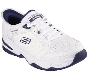 Skechers Men's Slip-ins Durham Wide Shoe - White/Navy