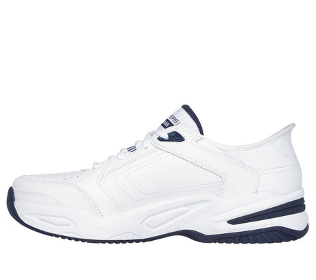 Skechers Men's Slip-ins Durham Wide Shoe - White/Navy