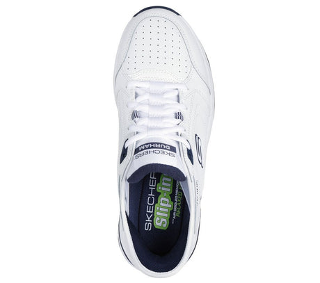 Skechers Men's Slip-ins Durham Wide Shoe - White/Navy