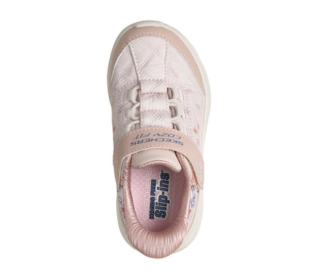 Skechers Toddler Girls Slip-Ins Comfy Sprints Lil Flower Shoes - Rose/Flower