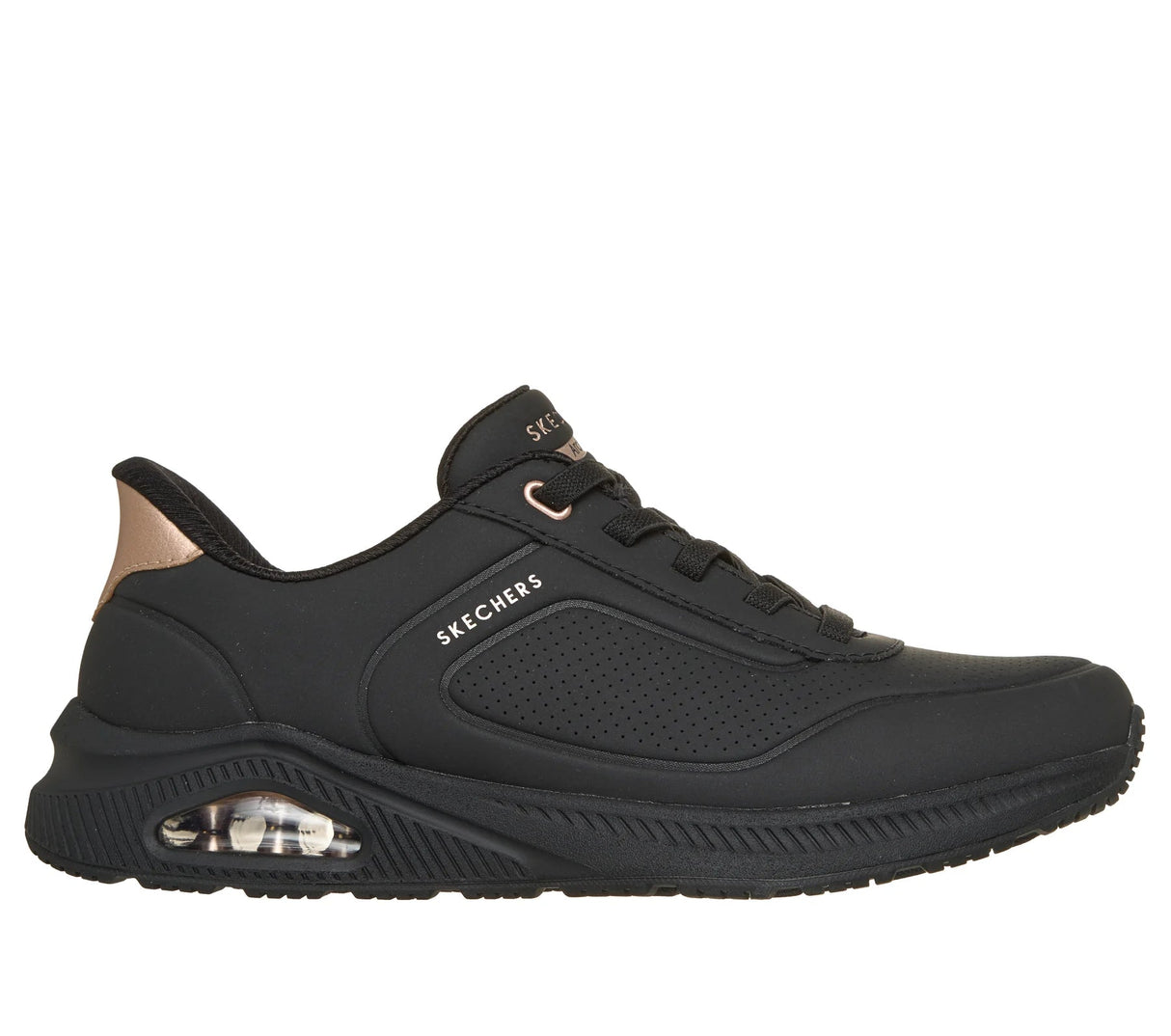 Skechers Women's Slip-Ins Arch Fit Uno Relaxing on Air Shoes - Black