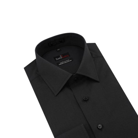 Sotto Sopra Men's Fitted Dress Shirt - Black