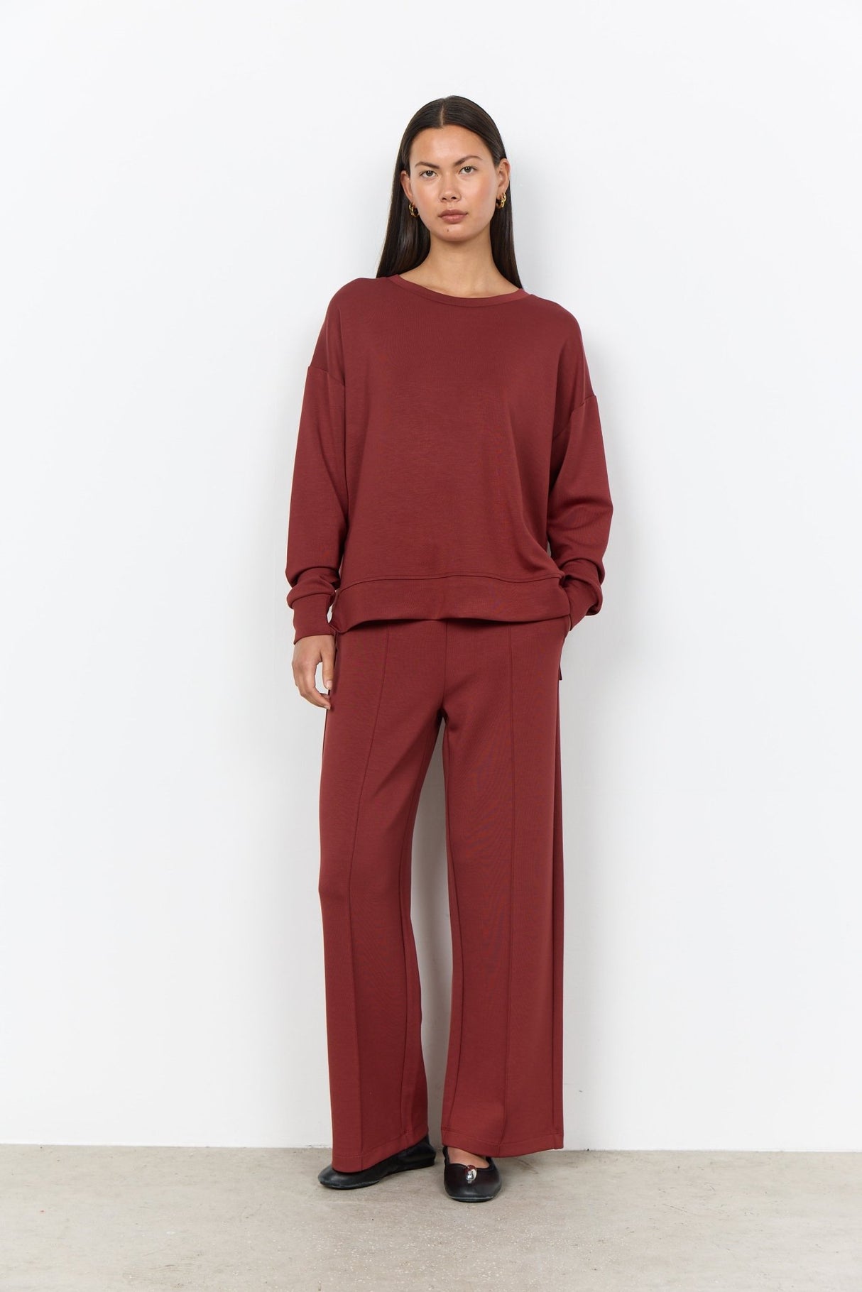 Soyaconcept Women's Banu 164 Crew Sweater - Madder Brown