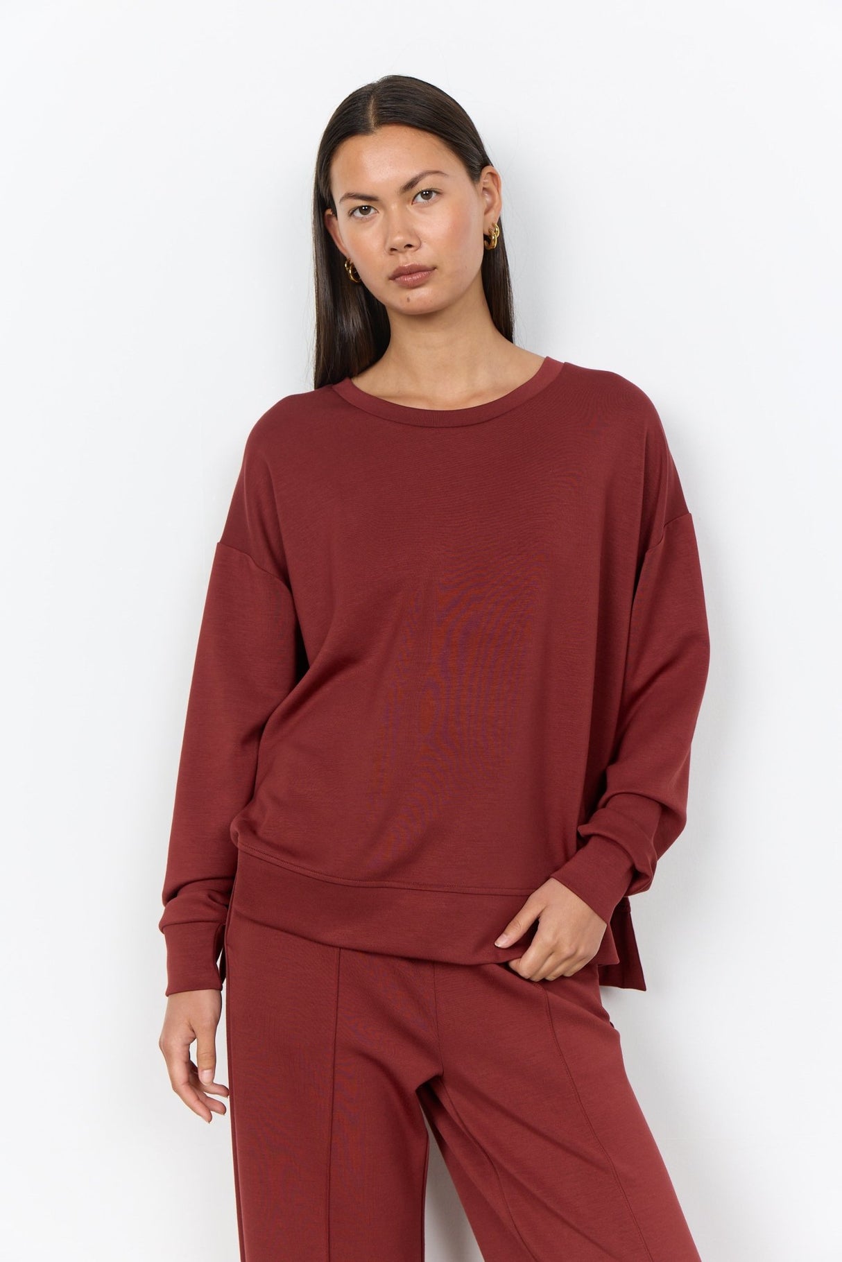 Soyaconcept Women's Banu 164 Crew Sweater - Madder Brown