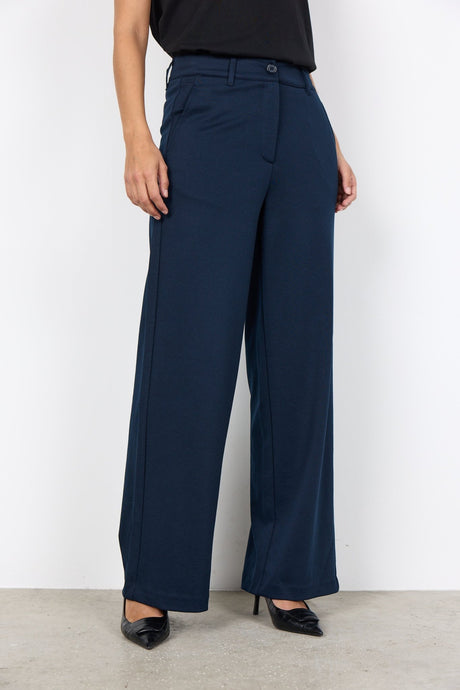 Soyaconcept Women's Daniela 9 Wide Leg Pants - Navy