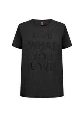 Soyaconcept Women's Derby 38 T-Shirt - Black