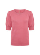 Soyaconcept Women's Dollie 753 Short Puff Sleeve Top - Rapture Rose