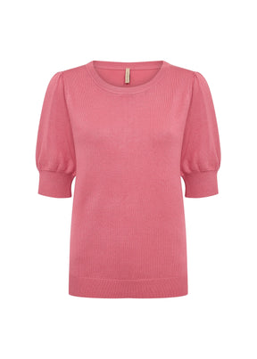 Soyaconcept Women's Dollie 753 Short Puff Sleeve Top - Rapture Rose