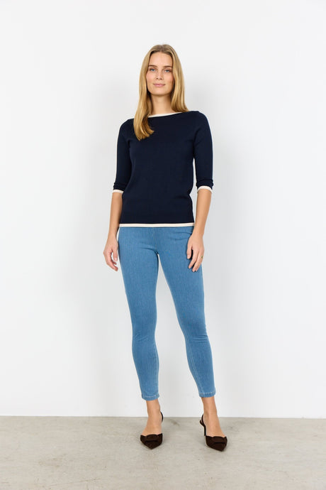 Soyaconcept Women's Dollie 782 1/2 Sleeve Sweater - Navy