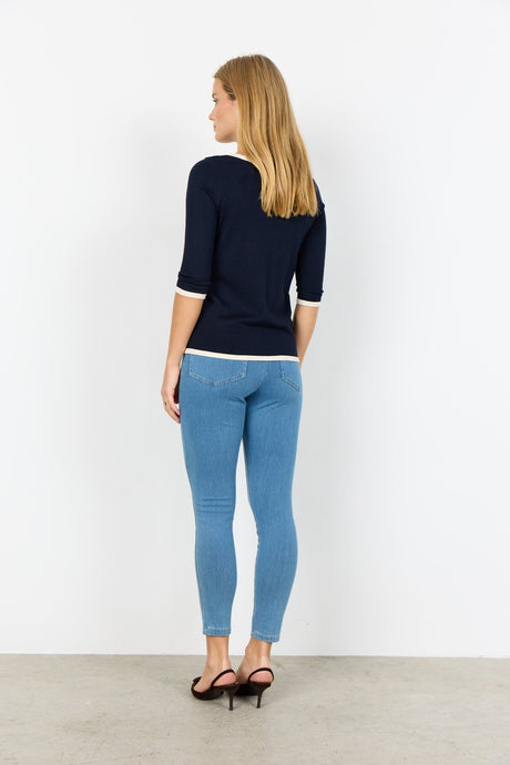 Soyaconcept Women's Dollie 782 1/2 Sleeve Sweater - Navy