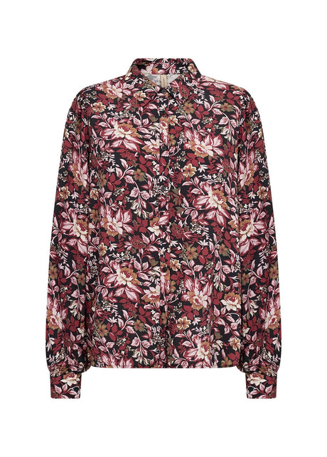 Soyaconcept Women's Habin Aop 2 Printed Button-Up Shirt - Madder Brown