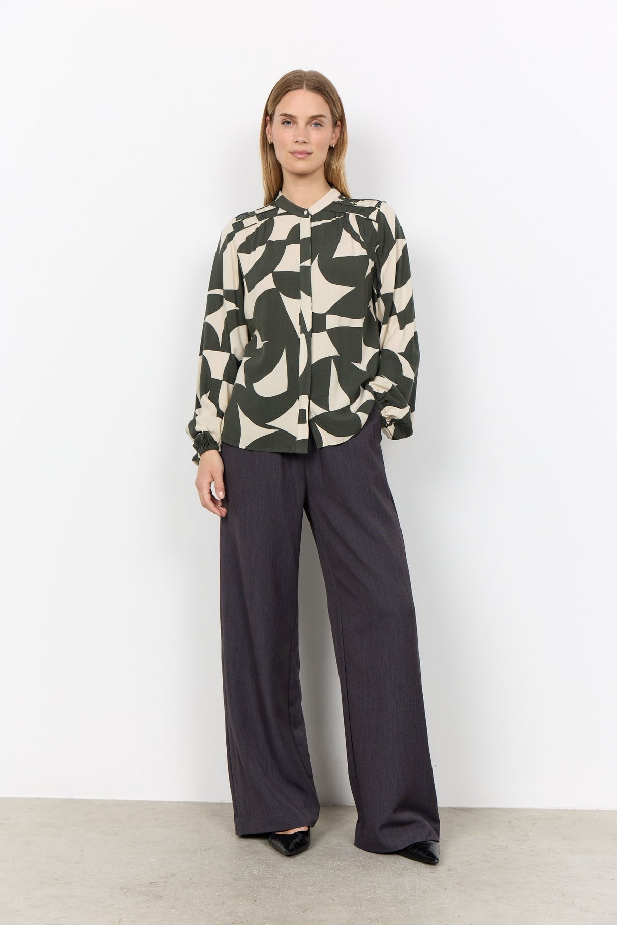 Soyaconcept Women's Hanni Aop 1 Printed Blouse - Forest Night